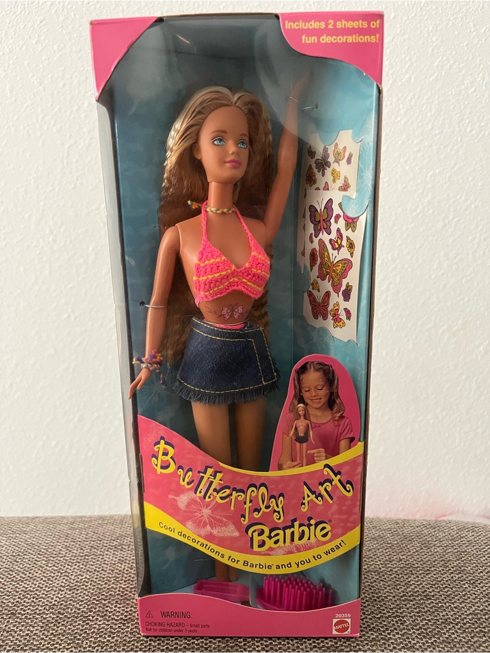 1998 New in Box Mattel Vintage Butterfly Art Barbie (Sealed)